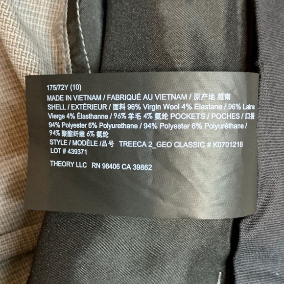 Theory Treeca 2 Geo Classic Cropped Trousers - Picture 8 of 10